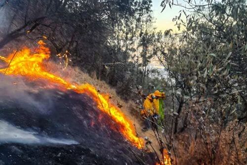 Se suma Toluca a los municipios con incendios forestales; arde La Teresona